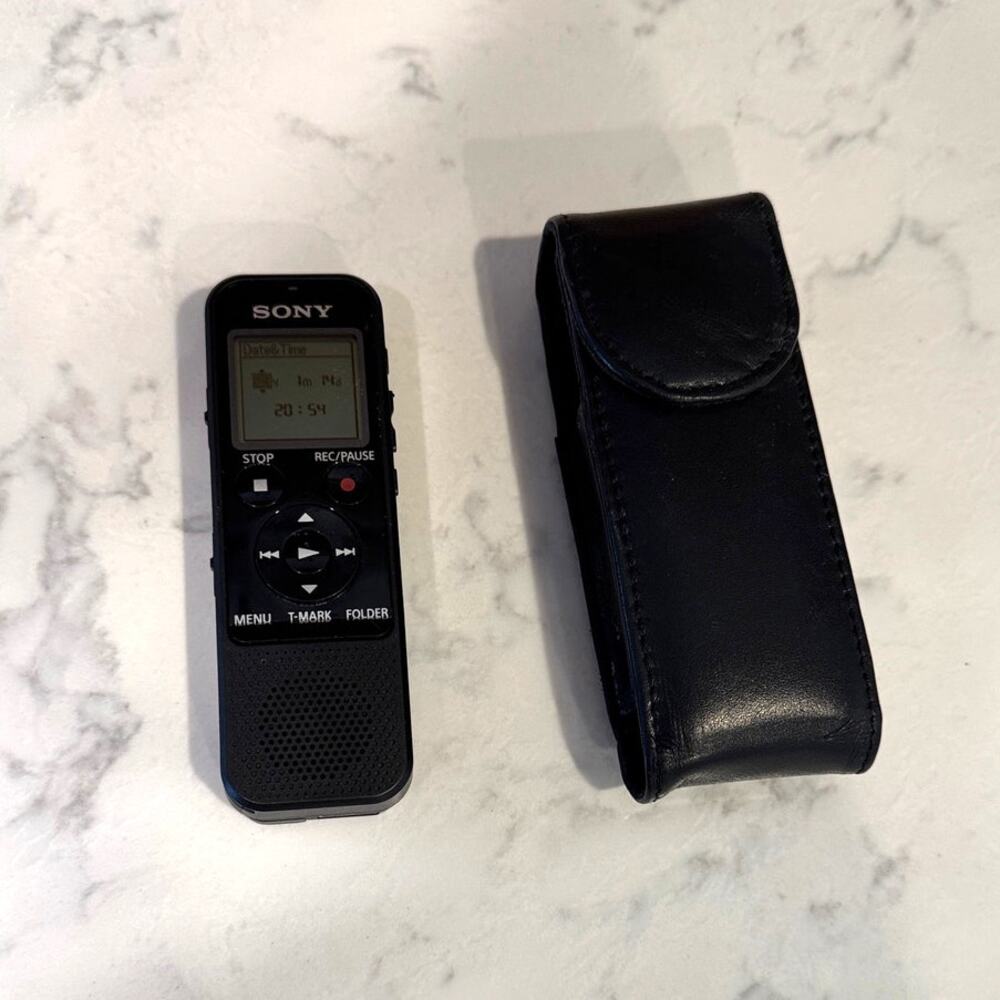 SONY ICD-PX370 Mono Digital Voice Recorder with Built-in USB with case